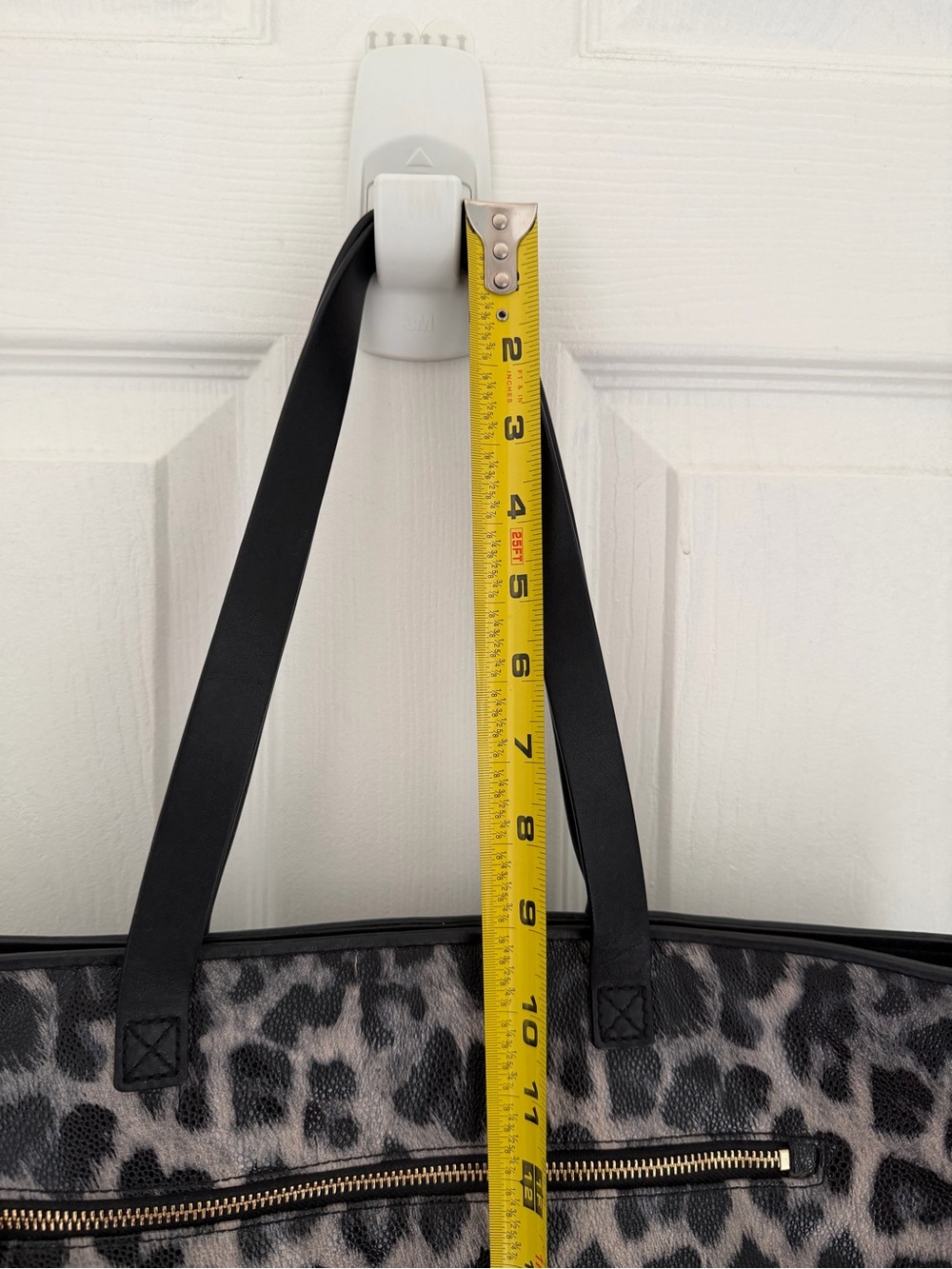 Kate Spade Gray Black Leopard Print Bow Detail Tote Shoulder Bag Travel Handbag - Picture 7 of 11